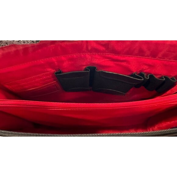 Foray Canvas Messenger Shoulder Business Briefcase Internal Pockets 15.5x12x4 - Picture 5 of 5